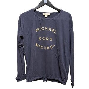 🌟75% OFF🌟Michael Kors🌟Navy Logo Long Sleeve Tshirt